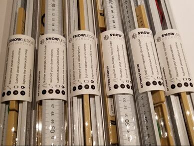 Picture of toolkits containing metre sticks and thermometers.